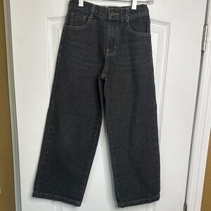 Exarus Kids Classic Wide Leg Black Jeans